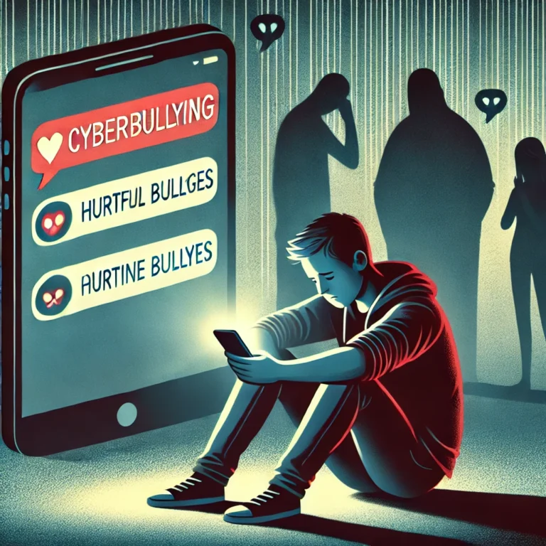 DALL·E 2024-09-17 01.13.29 - An illustration representing the concept of cyberbullying